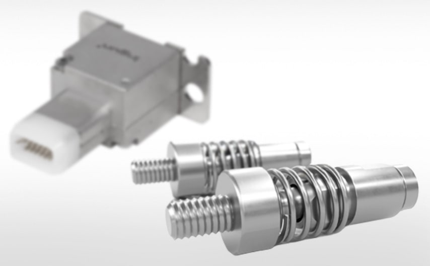 Two spring elements and an INGUN test plug for the Molex HSAutoLink™ II connection system